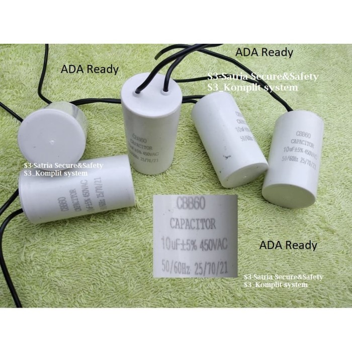 Cbb60 Capacitor 10uf kapasitor 10 uf Pompa air mesin cuci