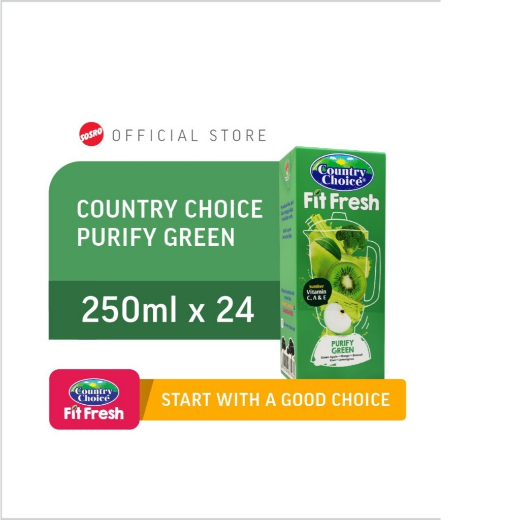 

Country Choice Fit Fresh Purify Green 250ml Isi 24pcs