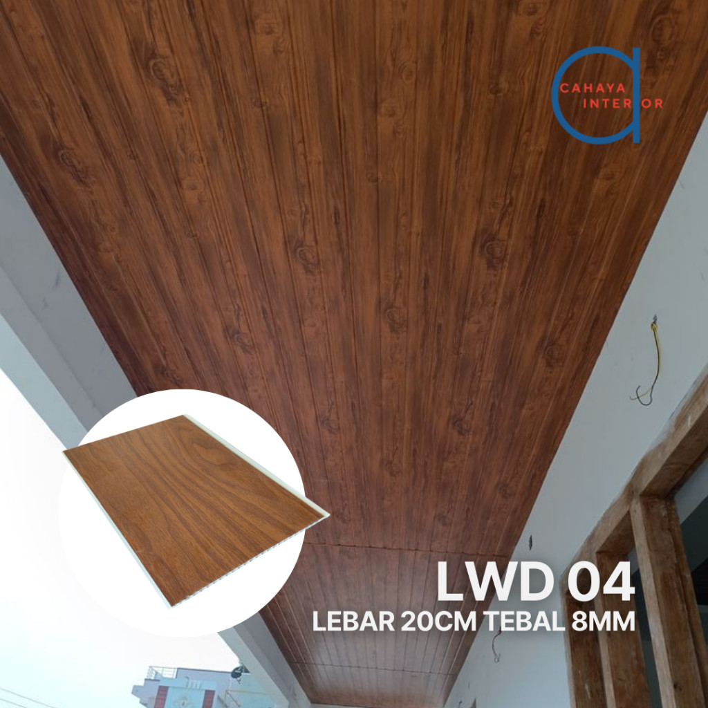 LAMIWOOD Plafon PVC Glossy Doff Premium Tahan Air & Anti Rayap Panjang 4 Meter 6 Meter