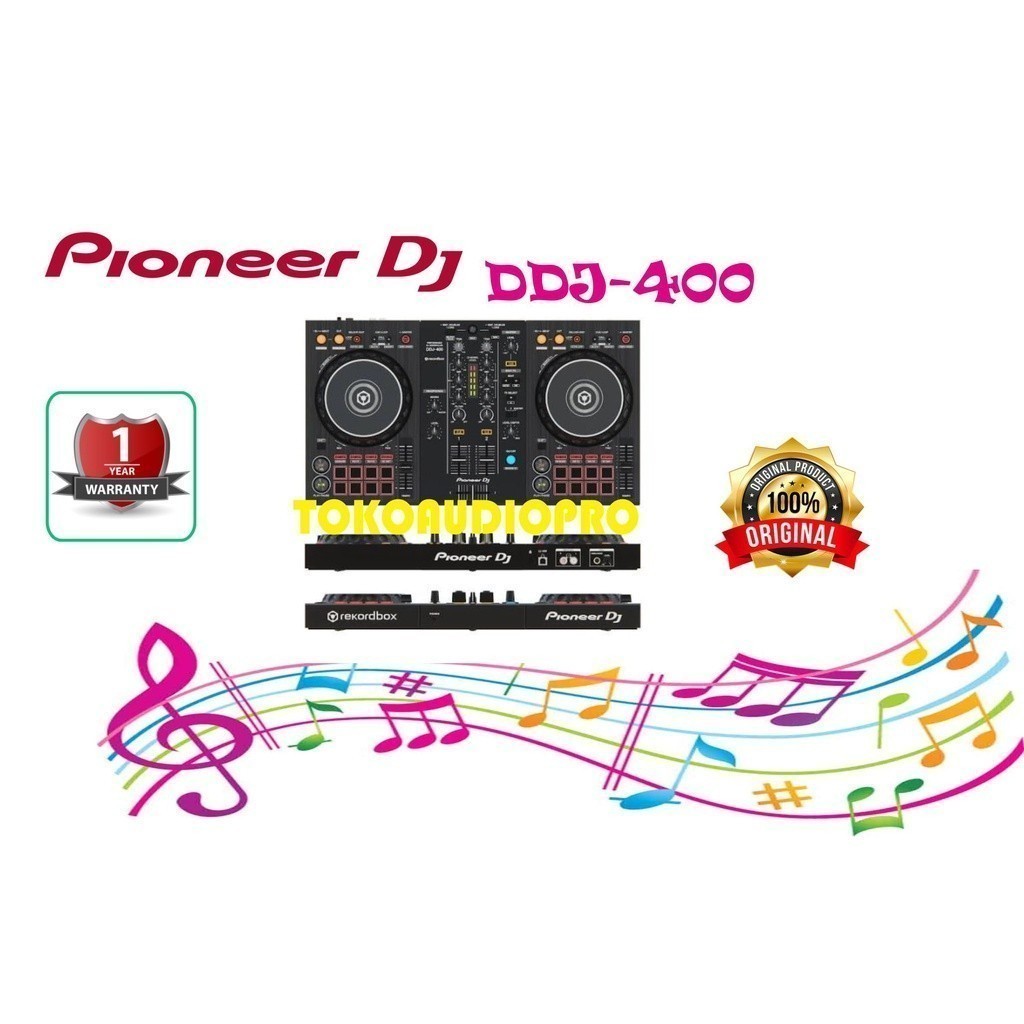Pioneer Dj DDJ 400 2-channel DJ controller for rekordbox