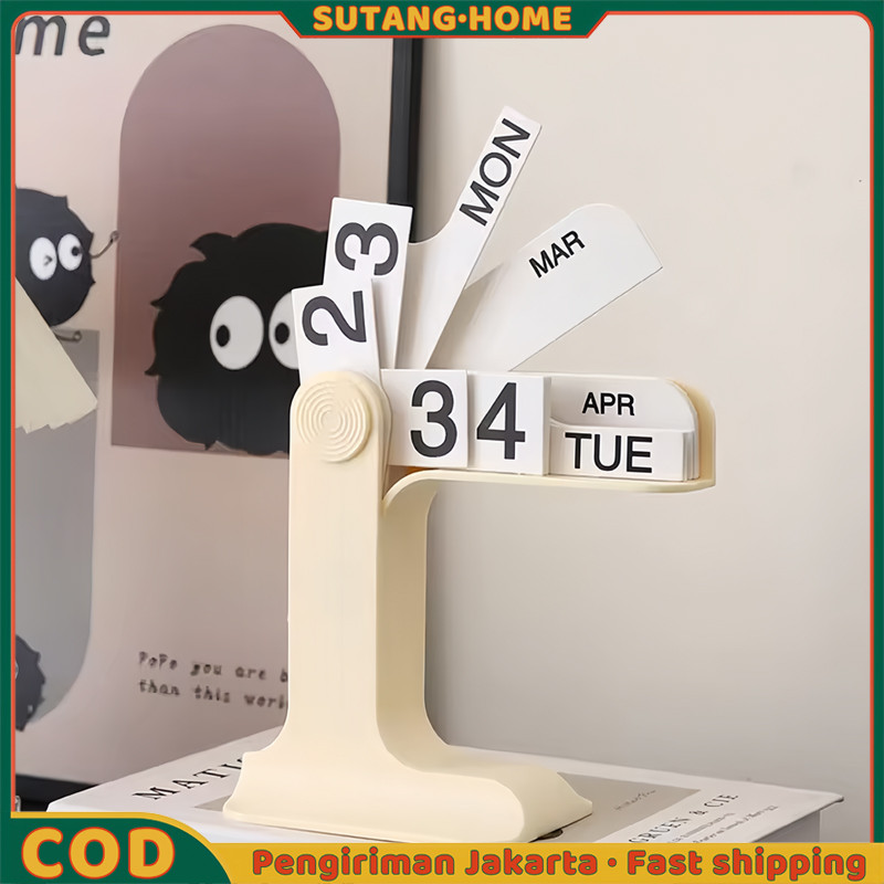 

【SUTANG】Aesthetic Calendar/Kalender Unik/Kalender Pembalik Halaman Sederhana/Kalender Abadi Desktop/Vintage Calendar