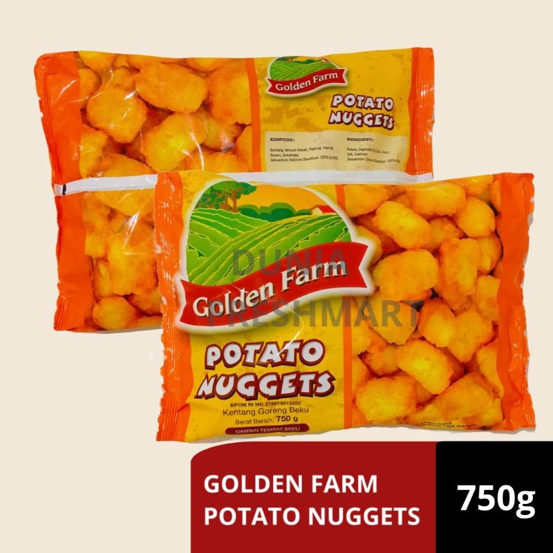 

GOLDEN FARM potato Nuggets kentang bentuk nugget naget french fries 750gram KENTANG FROZEN KENTANG POMPOM
