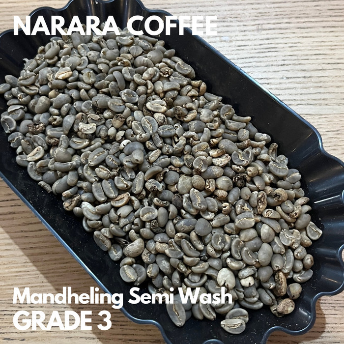 

Green Bean 1kg GRADE 3 MANDHELING SEMI WASH-Biji Kopi Sumatra Arabika