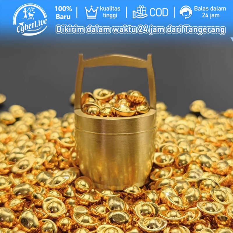 Hiasan Fengshui Ornamen Kuningan Ember Sungai Fengshui Center Jimat Kantor Kreatif Rumah Dekorasi