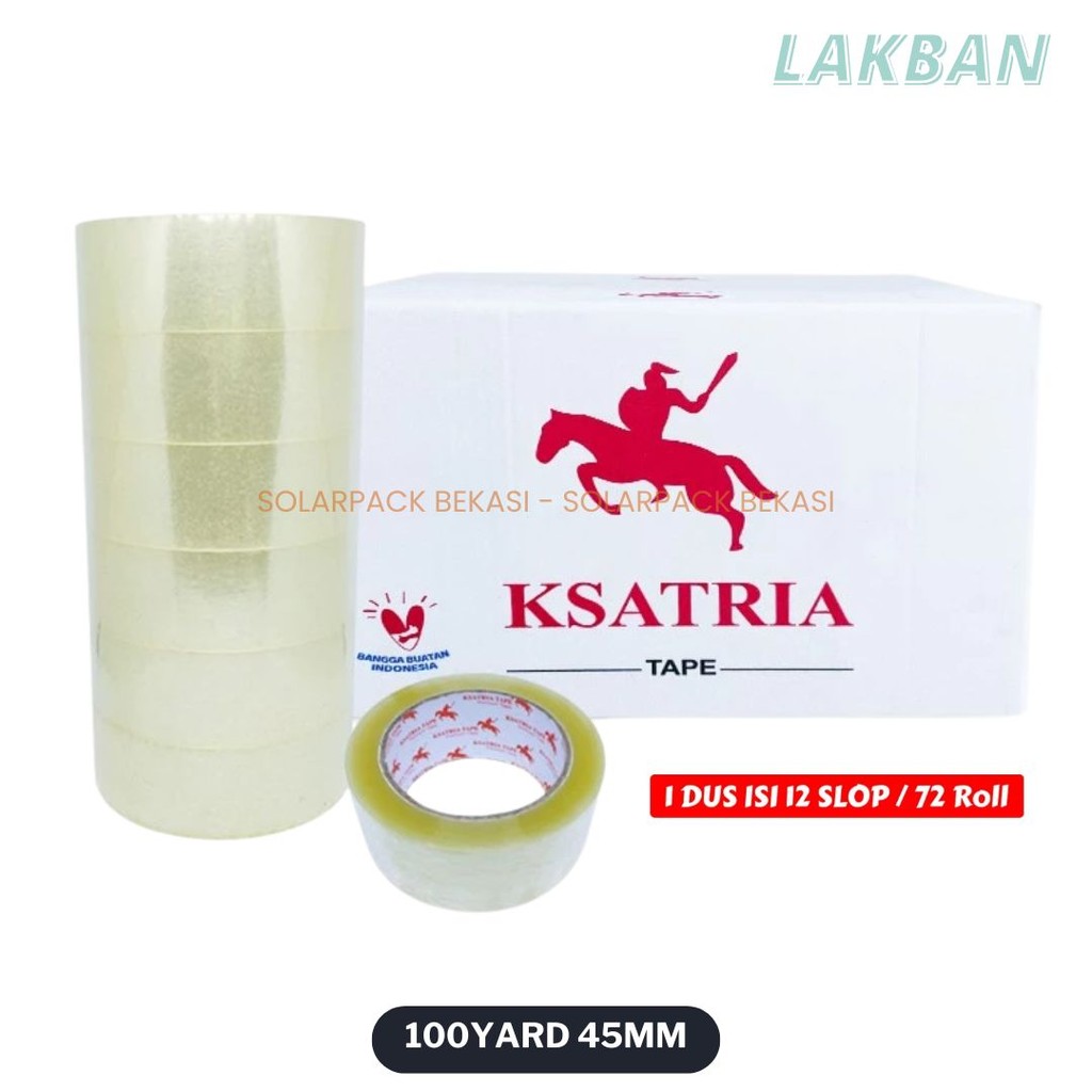 

Lakban OPP Tape / Lakban Bening KSATRIA Tape 100 Yard (1 Dus)