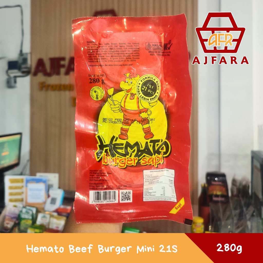 

Hemato Beef Burger 11s 250 gram/Hemato Beef Burger Mini 21S 280 gram