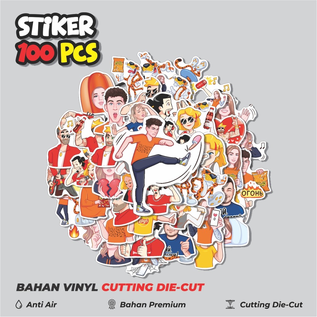 

Terbaru! 50 pcs Stiker Maskot Lays Dekorasi Lucu Kreatif untuk Notebook, Skateboard, HP