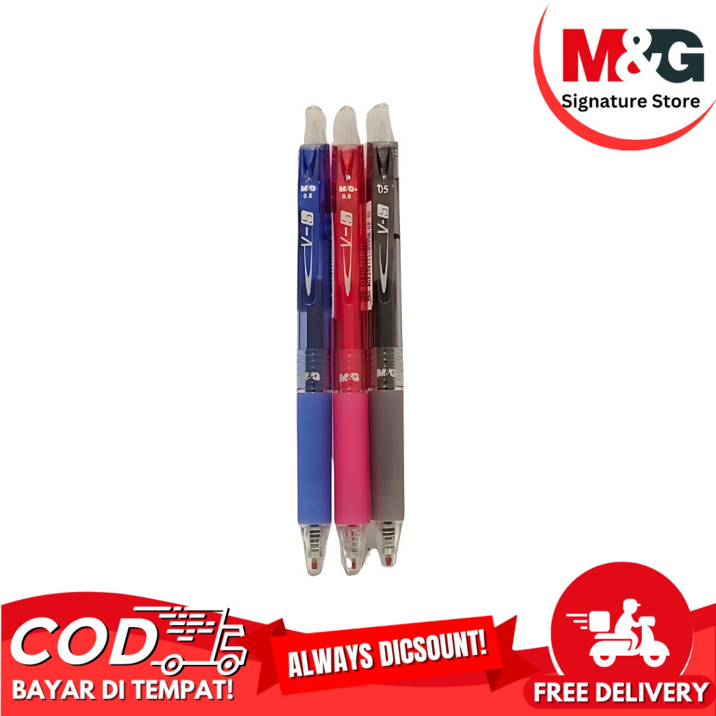 

Gel Pen M&G AGPJ5472 Pulpen Gel V-5 Needle Tip 0.5mm - SATUAN- SHAGB