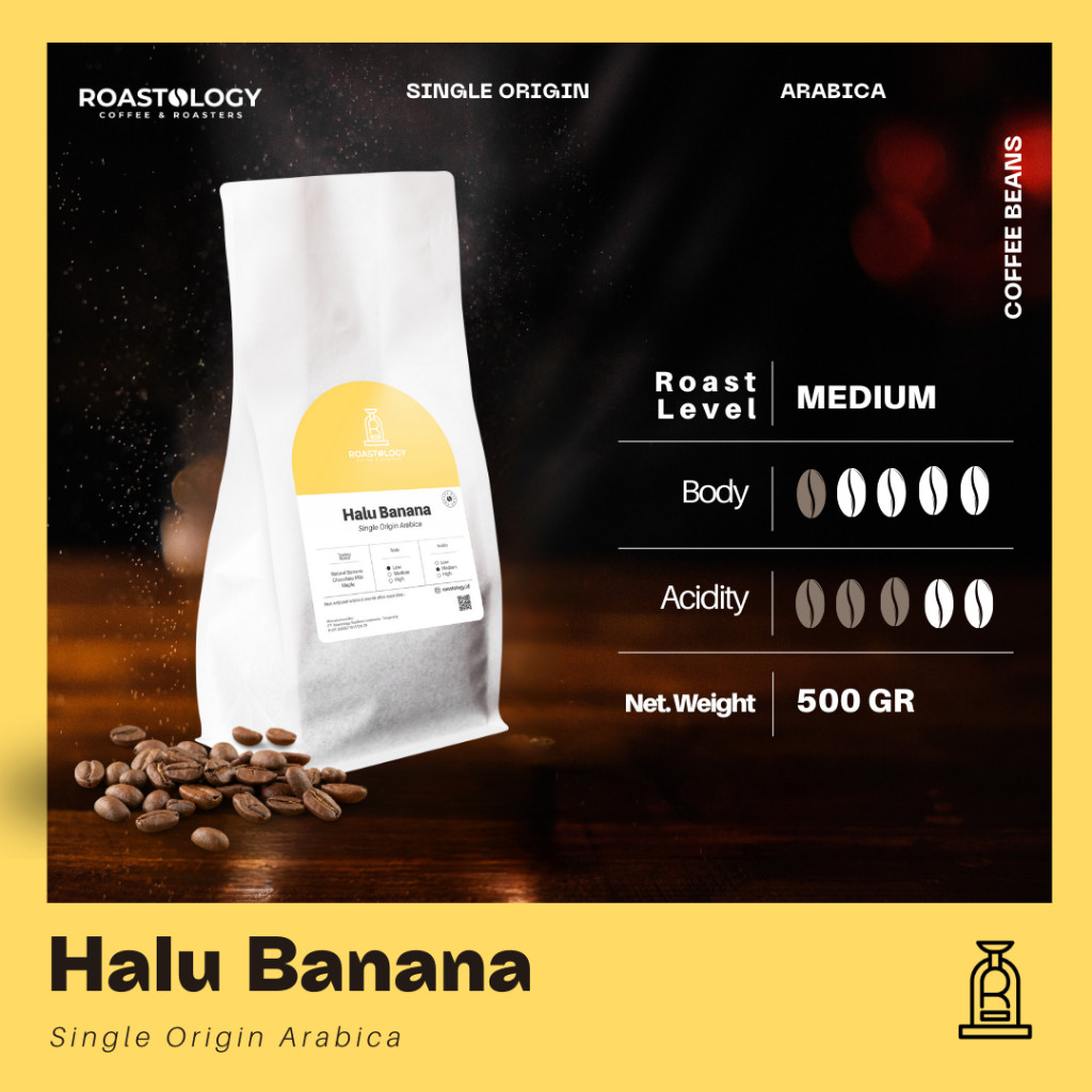

Halu Banana Specialty Coffee 500 gram Biji Kopi Coffee Beans