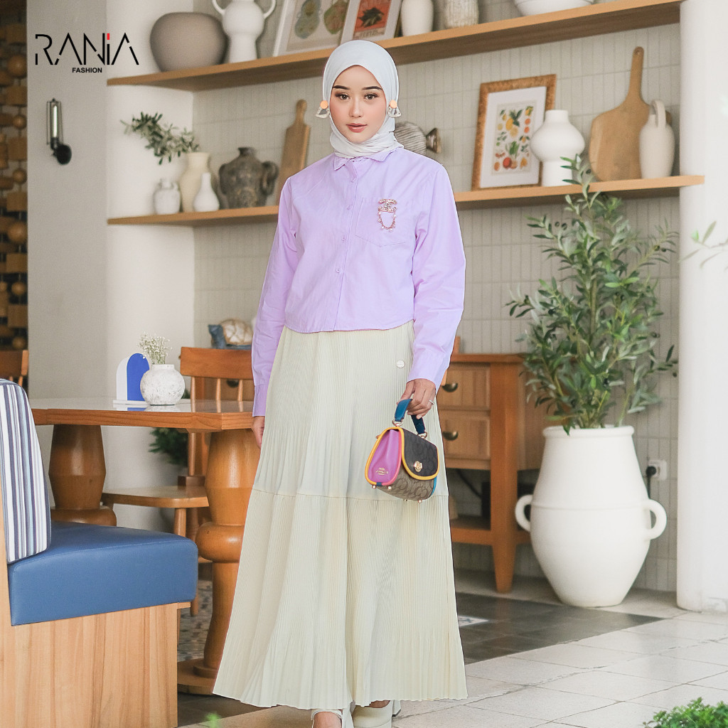 Rania Fashion - Rok Plisket Polos Tatiana