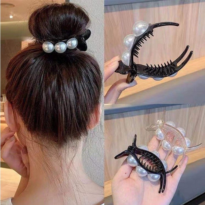 Jepit Rambut Mutiara Jepitan Rambut Ikan Mutiara Jedai Wanita Fashion Korea Besar Aksesoris Cantik