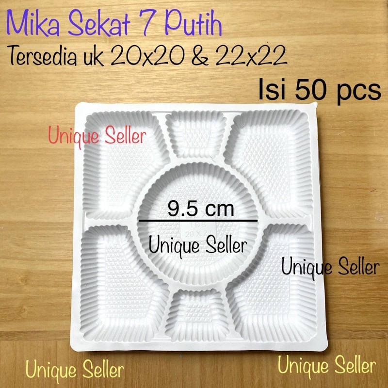 [isi50] Mika Sekat 7 Uk 20 22 Warna Putih untuk Dus Nasi 20x20 22x22 / Mika Sekat 7 Uk 20x20 22x22 W