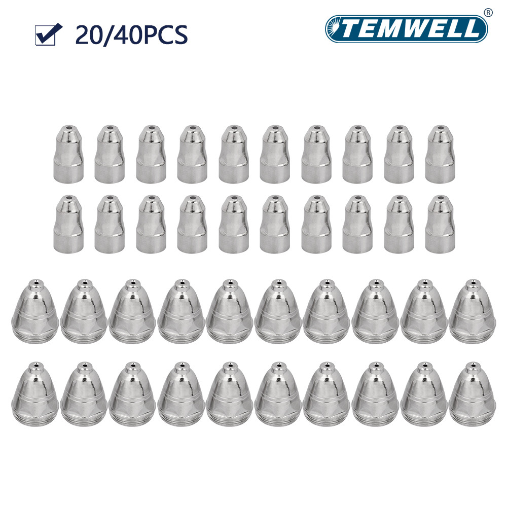 20/40PCS Zirconium wire P80 Plasma Electrode Nozzle Cutting Torch Consumable 60A 80A 100A P80 CNC Pl