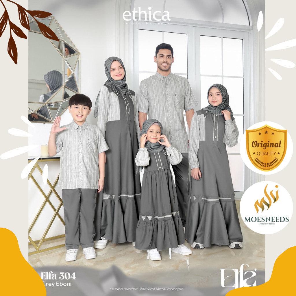Ethica Sarimbit Keluarga Elfa 304 Grey Eboni