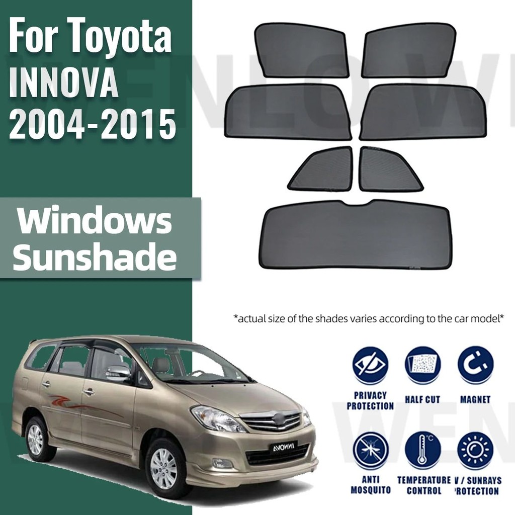 For Toyota INNOVA 2004-2012 2013 2014 2015 Magnetic Car Sunshade Front Windshield Frame Curtain Rear