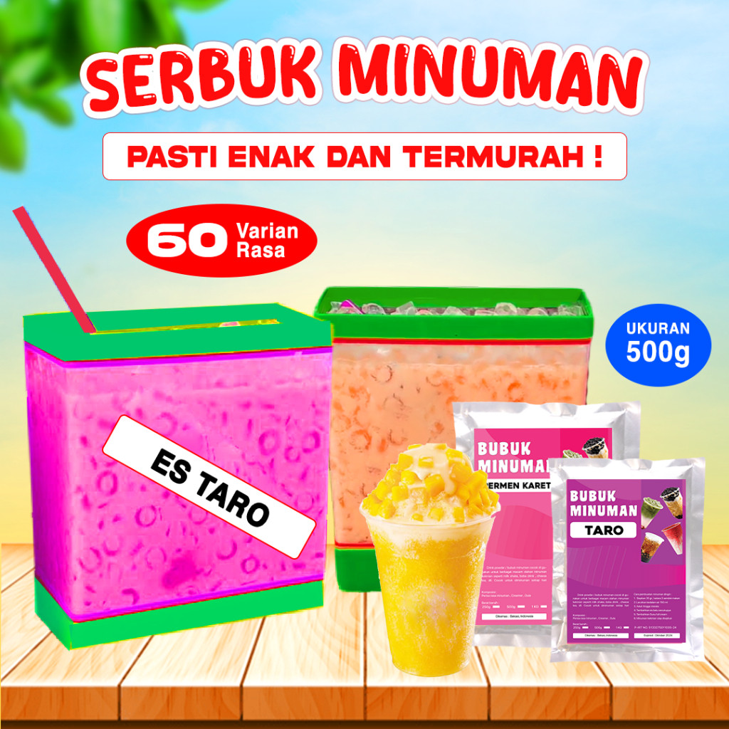 

SERBUK MINUMAN 500GR / BUBUK MINUMAN RASA 500GR / BUBUK MINUMAN PREMIUM / BUBUK MINUMAN KEKINIAN / BUBUK MINUMAN 500GR