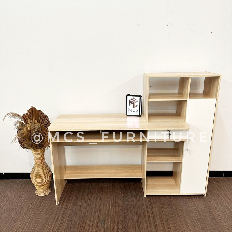 Meja Belajar Meja Kantor Meja Berlemari Rak Samping Mebel Furniture MCS Semarang Harga Pabrik