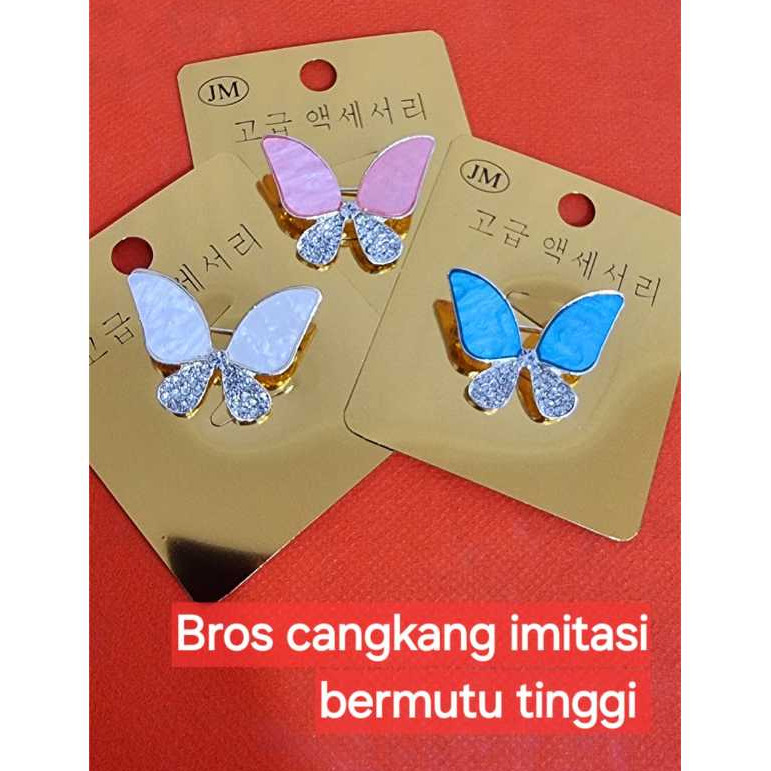 Bros Motif Kupu-Kupu Akrilik - Bros Dada Terbaru - Bros Dada Korea - Aksesoris Hijab - Aksesoris Tam