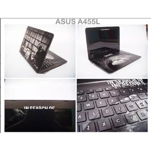 GARSKIN Laptop Full Body Asus A455L Motif Sirion- Blackk