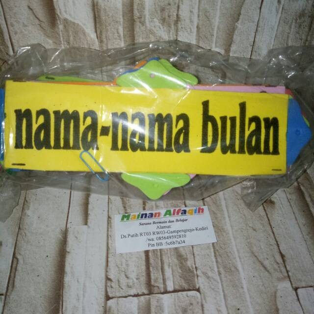 Media kreatifitas anak / APE TK PAUD/ Nama Bulan Masehi