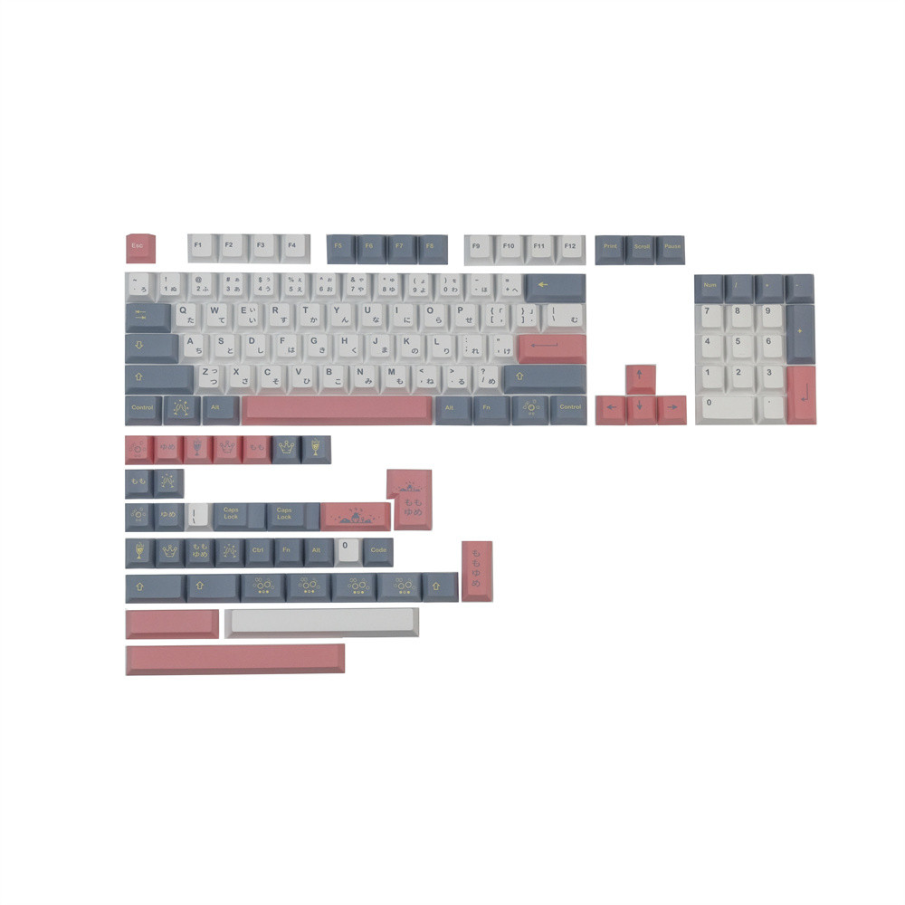 CMK Momo Yume Keycap 140 Keys Clone PBT Keycaps Cherry Profile DYE-Sublimation Full Sets 1.75U 2U 7U