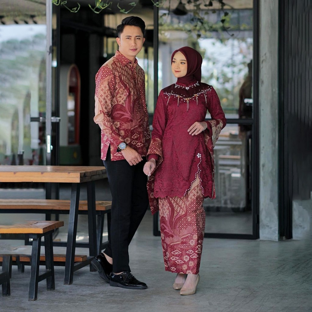 PREORDER-ASF- Kebaya Couple Siena Kebaya Brokat Mix Maxmara Baju Wisuda Lamaran Kondangan