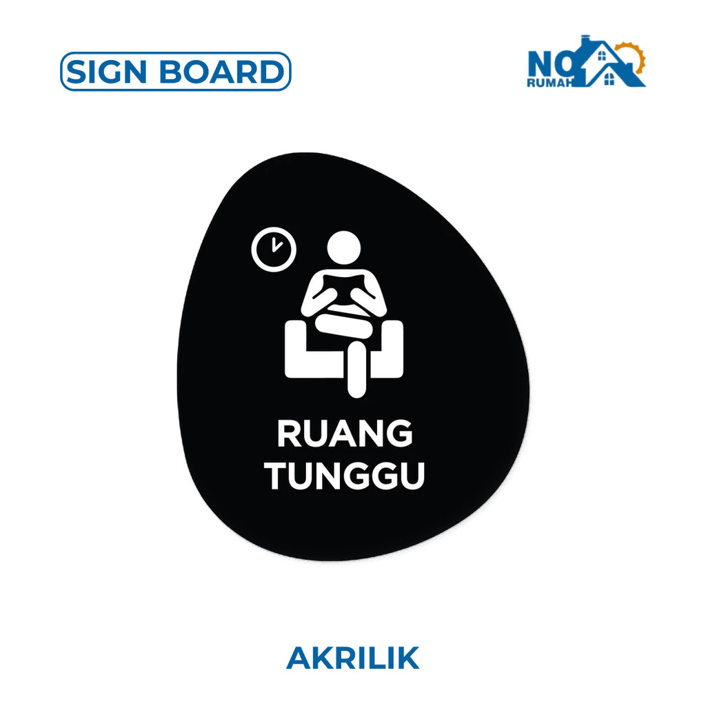 

Ruang Tunggu Sign Board Akrilik Tempel Dinding Papan Acrylic Restoran Dinding Petunjuk Toko Cafe