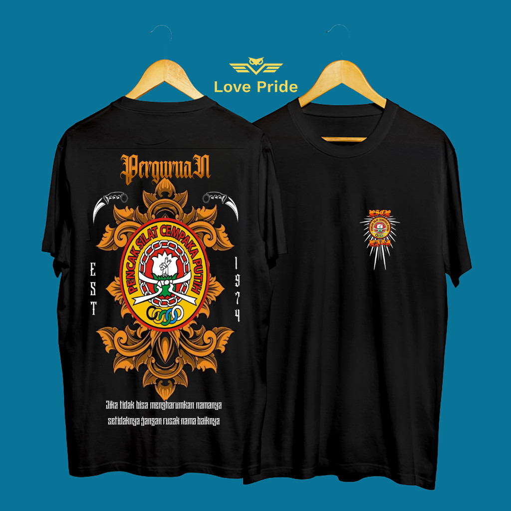 Kaos Tshirt Baju Distro Pencak Silat PSCP Cempaka Putih Perguruan EST 1974  Premium Terbaru
