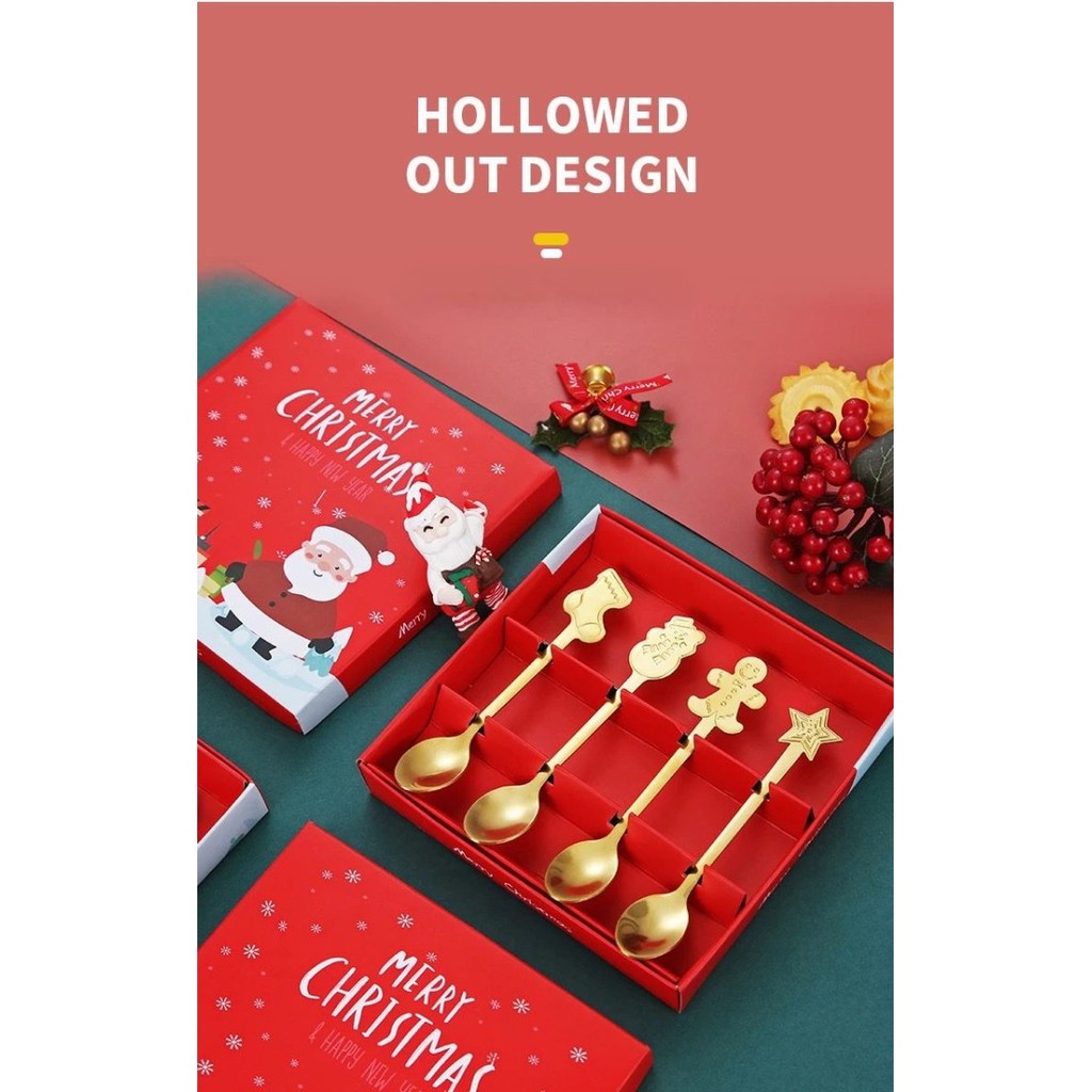 

hampers natal christmas gift box kado tea spoon sendok teh kopi SF059 - SF059