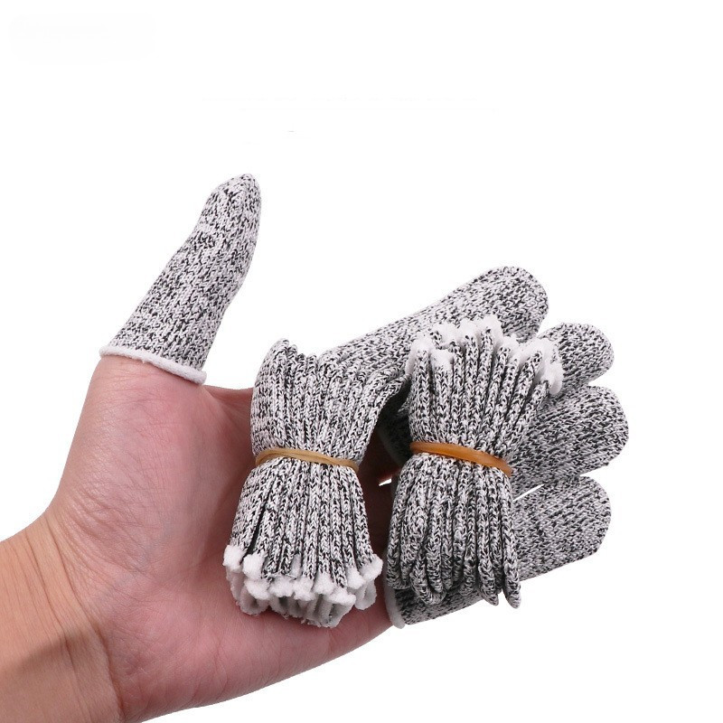 

10 Pcs Finger Cots Thumb Protector Anti-Cut Fingertips Finger Sleeve Flexible Resistant Protection Finger Cots for Work DIY