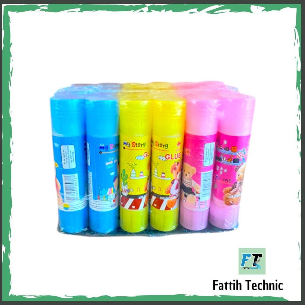 

Per Pack Isi 24 Pcs Lem Stik Kecil Lem Kertas Serabguna Non Toxic By Fattih Technic