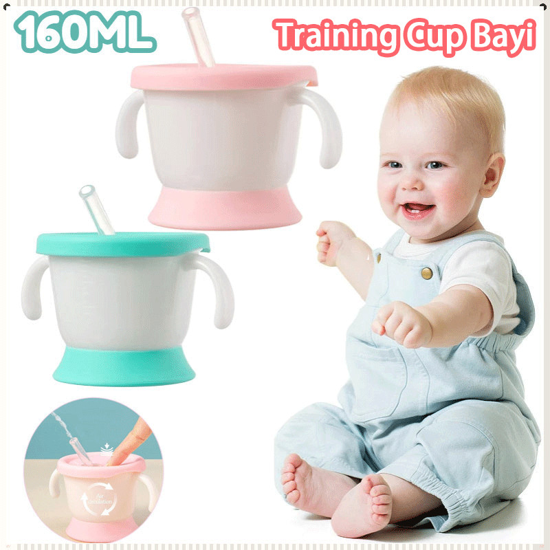 Training Cup Bayi / Straw Training Mug Baby / Gelas Susu Anak Sedotan Anti Tumpah Anti Pecah - Gelas