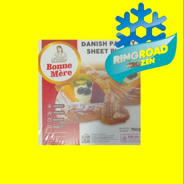 

BONNE MERE DANISH PASTRI SHEET PLAIN 750 GR - 3 LEMBAR