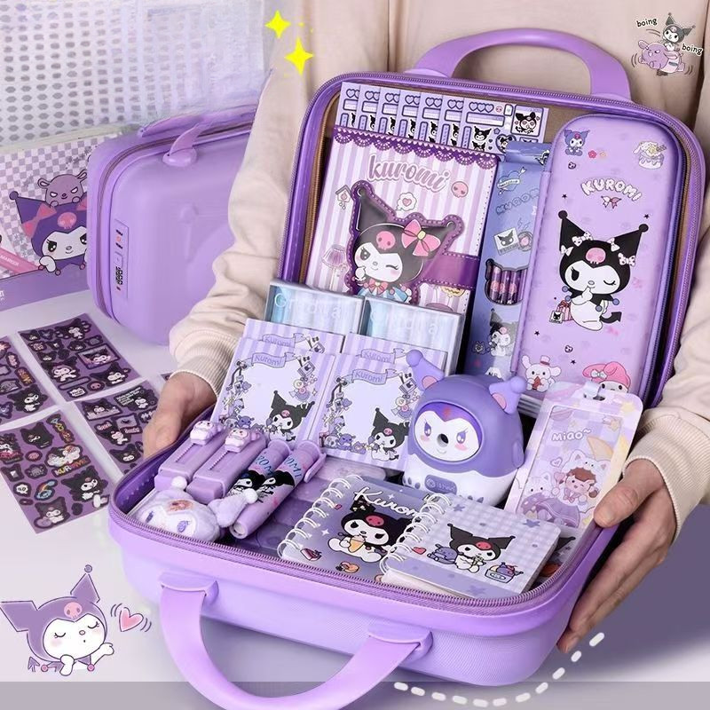 

Sanrio Stationery Set Lengkap Kotak Pensil Alat Tulis Set Diary Book Set Kotak Hadiah Anak