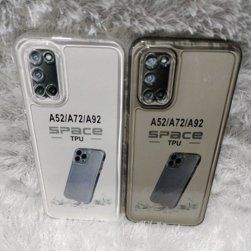 Soft Case Bening Oppo A52/A72/A92 Silikon Bening Transparan Space TPU Pelindung Belakang HP +Camera