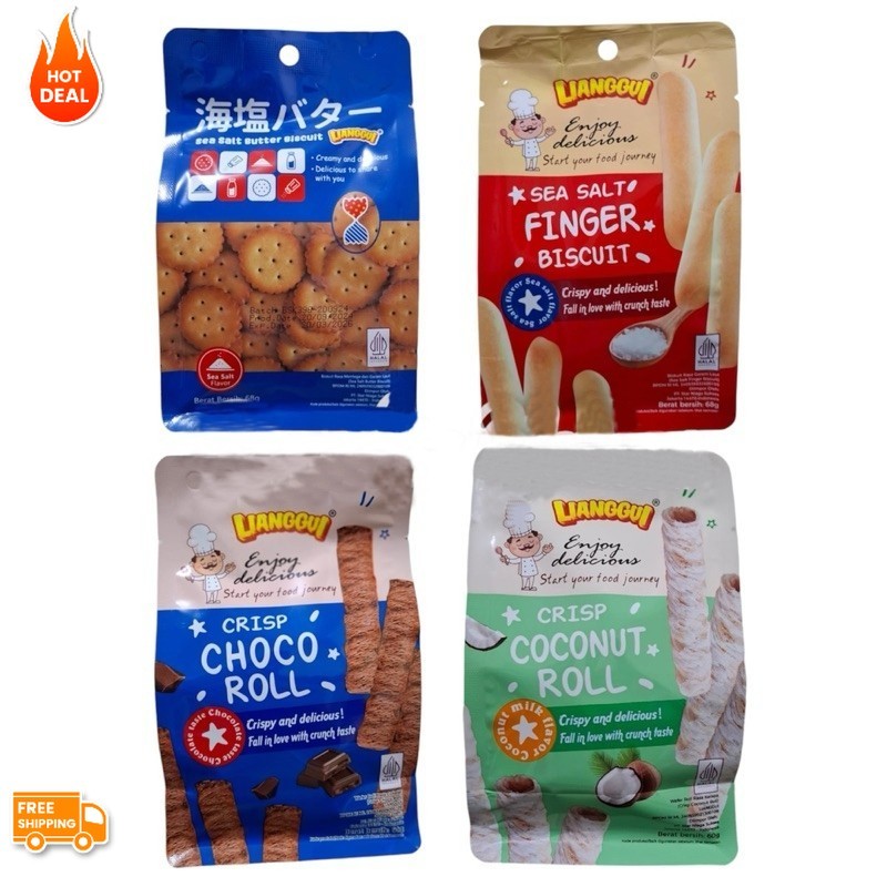 

[Barang terlaris]HALAL LIANGGUI WAFER CRISP ROLL 60g | Sea Salt Butter Finger Biscuit 68g | WAFFLE CRISP CHOCOLATE I WAFFLE CRISP ORIGINAL | WAFFLE BISCUIT | VIRAL | BISKUIT | COKLAT
