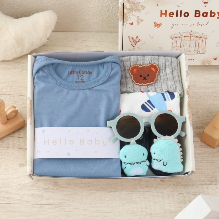 

Hampers Bayi Hamper Baby Girl Boy Kado Hadiah Lahiran Perempuan Parsel - Blue + Kacamata