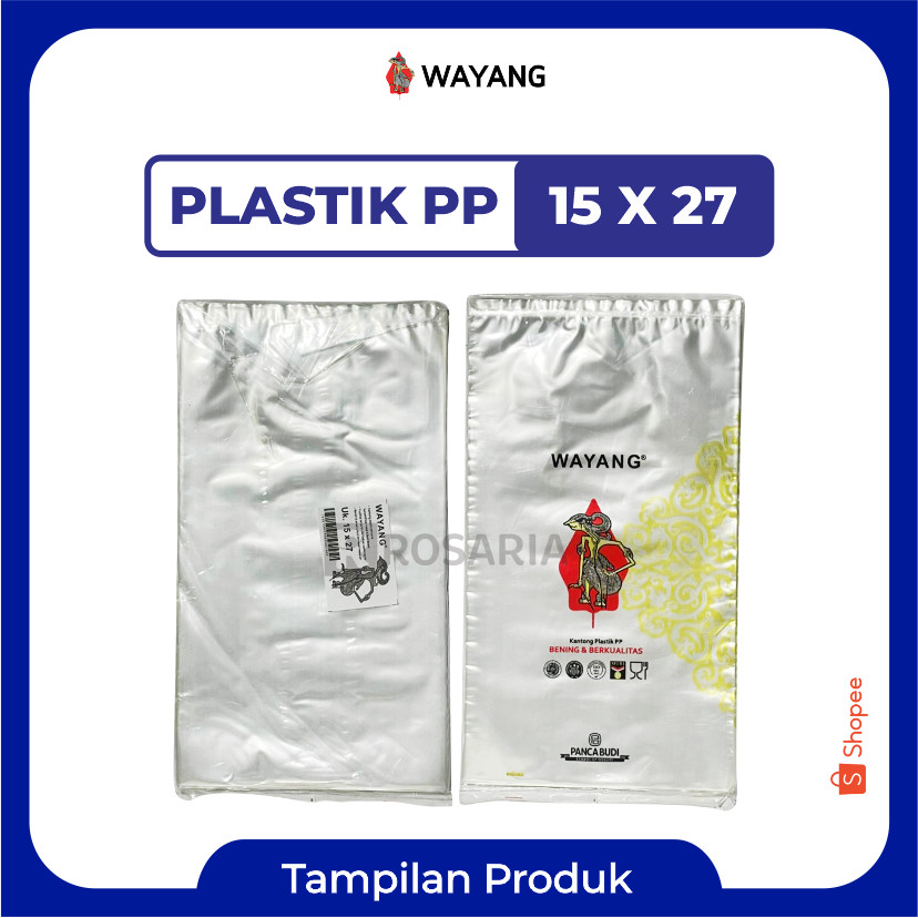 WAYANG 15X27 1 KG Kantong Plastik PP Tebal Pembungkus Barang Kiloan Serbaguna