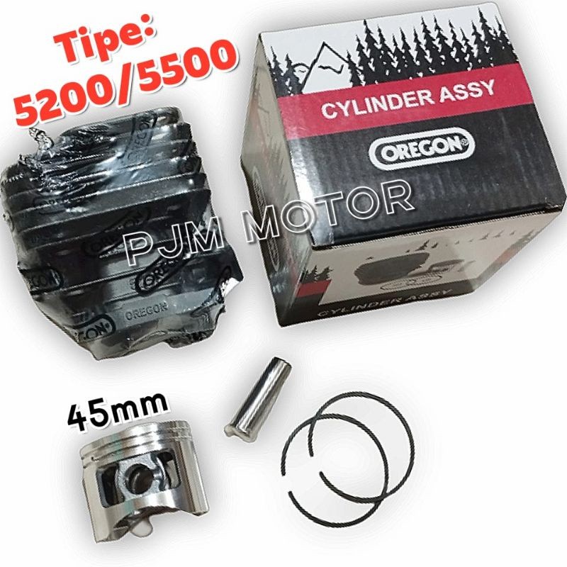 DK88NX 5200 5500 5800 OREGON Cylinder Blok Assy Komplit Mesin Chainsaw Senso Mini Kecil 2tak 52cc 55