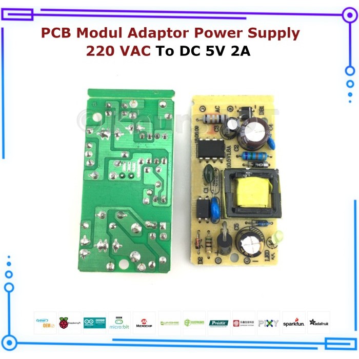 JS99 PCB Modul Adaptor Power Supply 220 V AC To DC 5V 2A