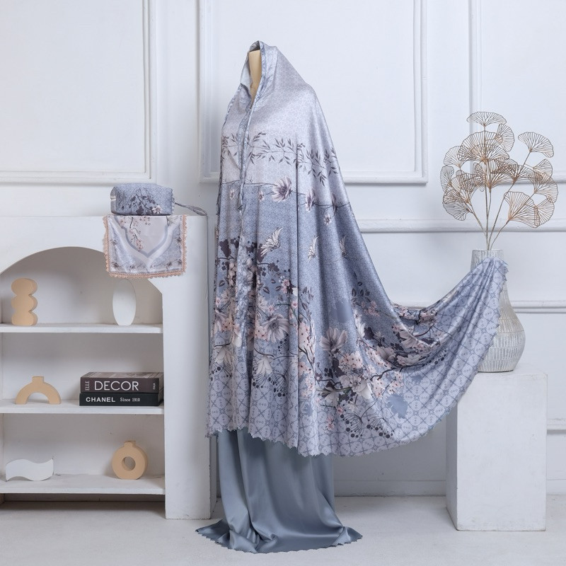 Mukena Dewasa Jumbo SUTRA SILK FANEL ARMANI