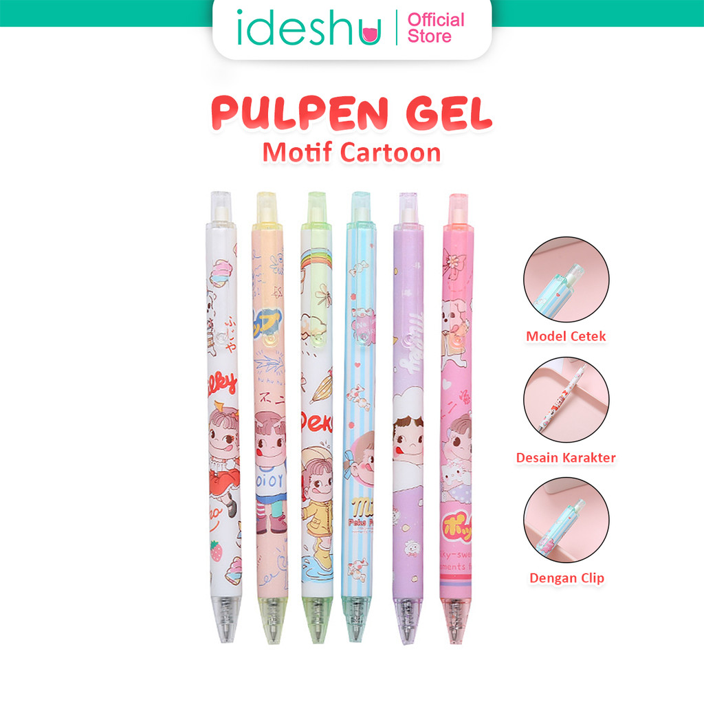 

Pulpen Pelajar Dan Kantor Pena Lucu Cherry Maruko Pulpen Gel Motif Cartoon