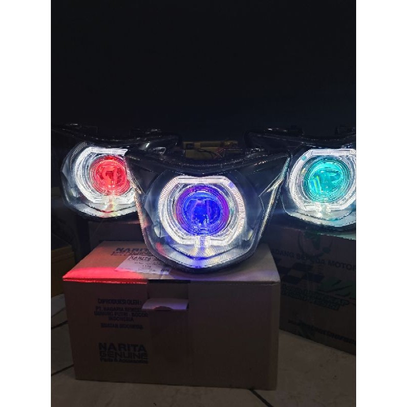 LAMPU DEPAN MX KING V1 BILED BILLED PROJIE 4INC SET REFLEKTOR
