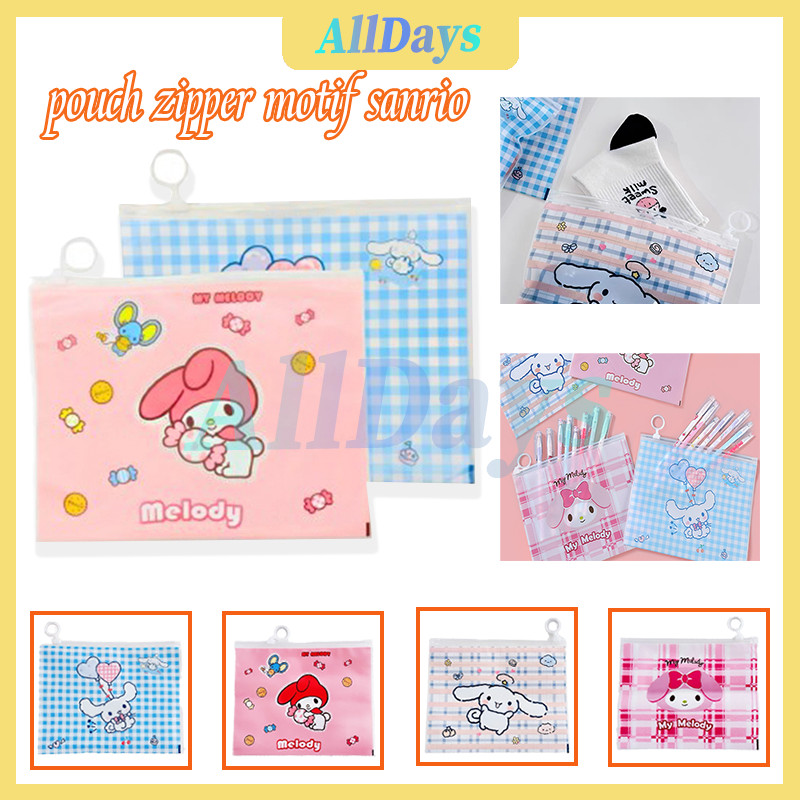 

Pouch Zipper Sanrio / zipper stationery bag multifungsi motif sanrio lotso / pouch dompet serbaguna Lucu