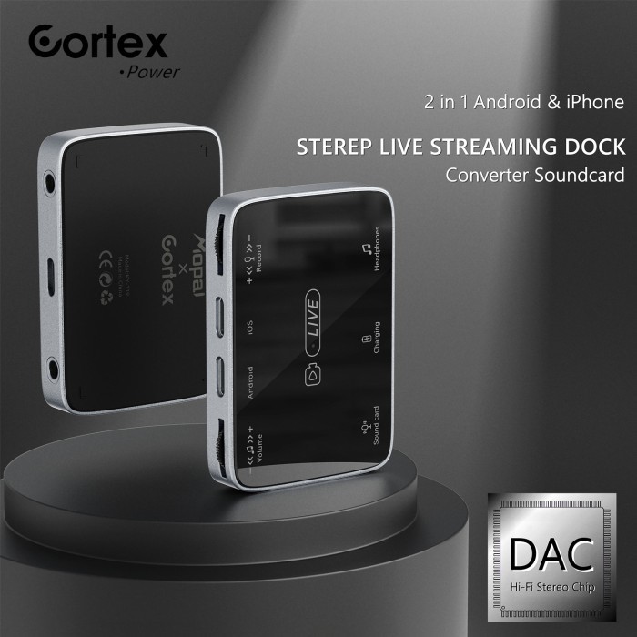 Cortex Power Stereo LIVE STREAMING DOCK 2 in 1 Android & iPhone Converter Soundcard MH319 //2011