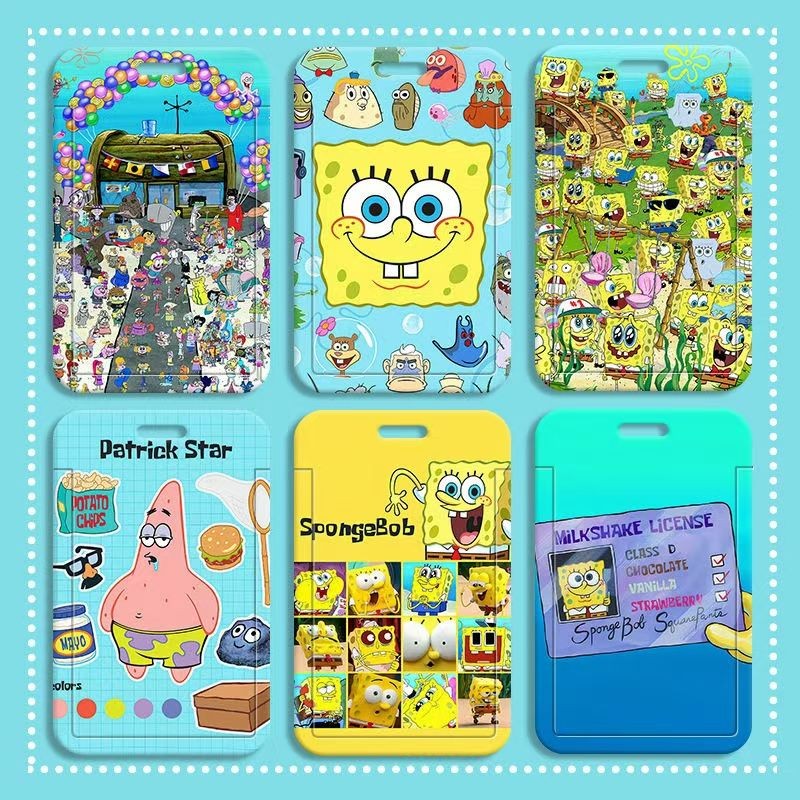 

ID CARD HOLDER, Tempat Kartu Kartun Spongebob, Cocok untuk Kantor/Sekolah, Sampul Kartu Pelajar, Sampul Kartu Akses, Tempat Kartu Kawaii.