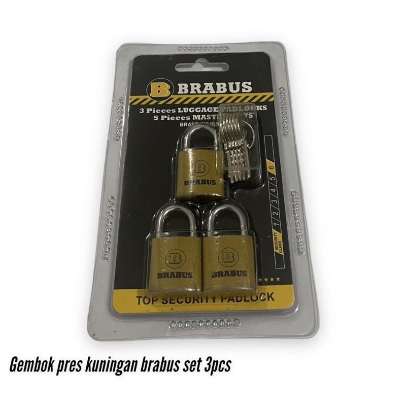 Gembok pintu Brabus 20mm set 3pcs master key