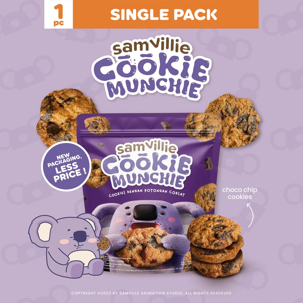 

Samvillie Cookie Munchie | Snack Kue Kering Cookies Rasa Coklat 85gr x1 pc