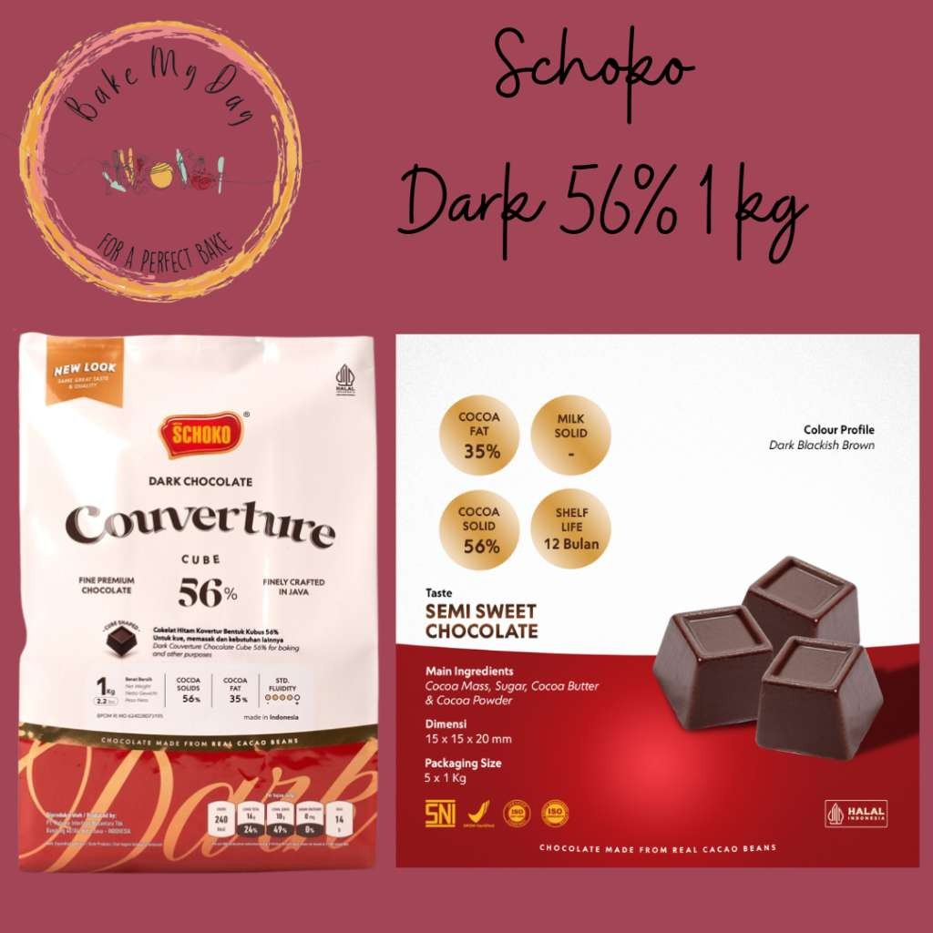 

Schoko Dark 56% Couverture Cube 1 kg