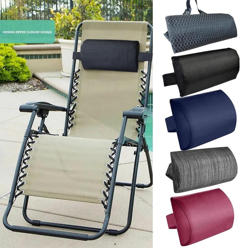 

1/2Pcs Garden Lounger Cushion Neck Pillow Recliner Headrest Beach Chair Pillow Camp Terrace Lounge Chair Lunch Break Rest Pillow